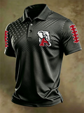Men'S Retro Rugby Collar Polo T-Shirt