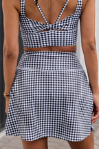 Active State Black Gingham Active Skirt FINAL SALE