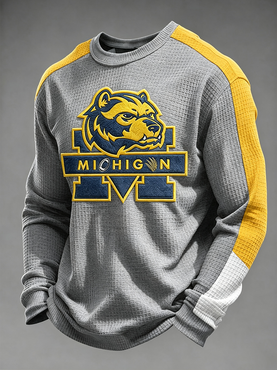 Men'S Football Enthusiast Sports Waffle Top