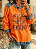 Women'S Football Printed Casual Long Sleeve Top