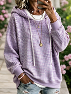 Women's Geometric Art Flower Hoodie