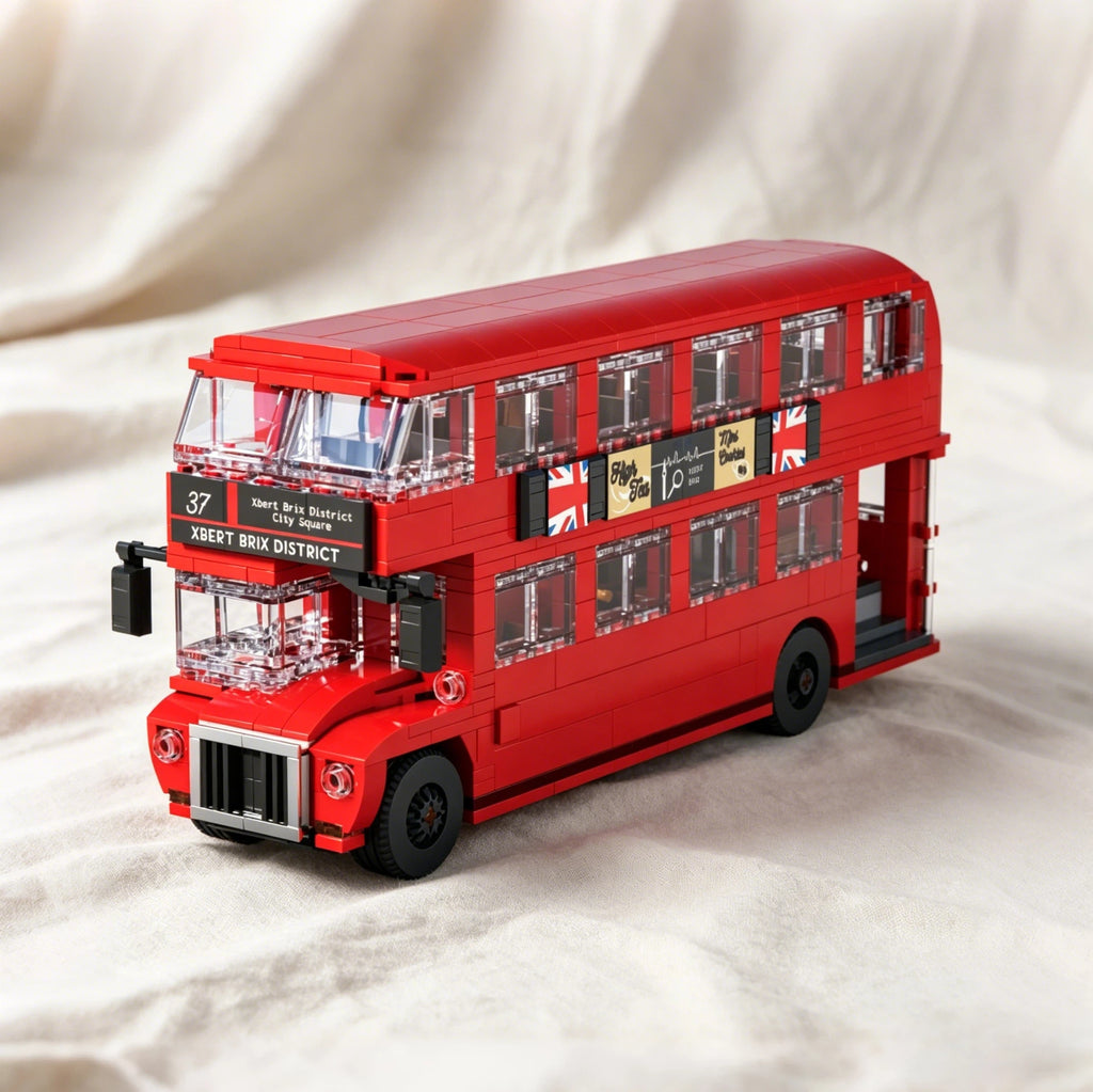 Classic London Double-Decker Bus Brick Set – Iconic City Collectible