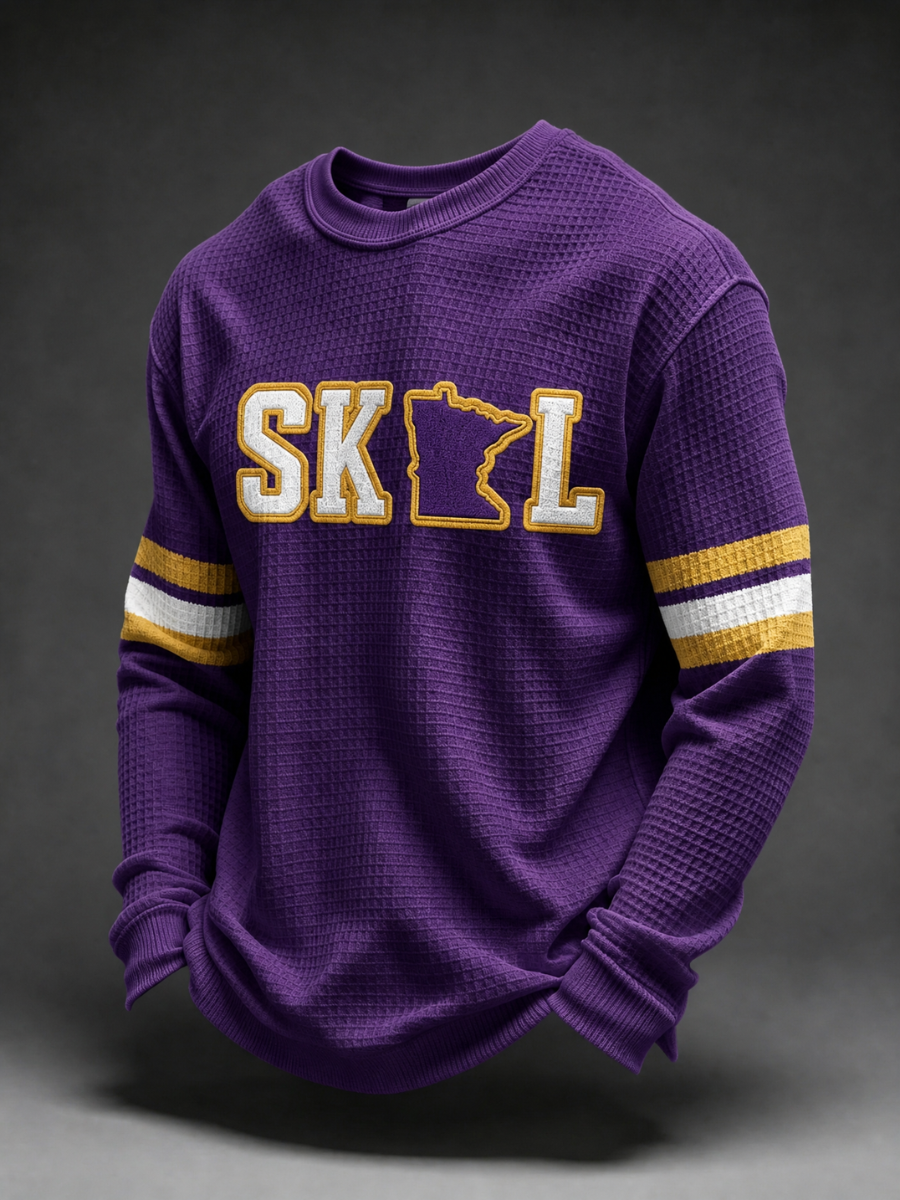 Men'S Football Printed Waffle T-Shirt