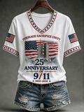 Women's  Retro  9.11 Never Forget Print T-shirt