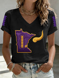Women'S Football Print Short-Sleeve T-Shirt