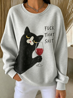 Women'S Cute Cat Printed Casual Sportswear