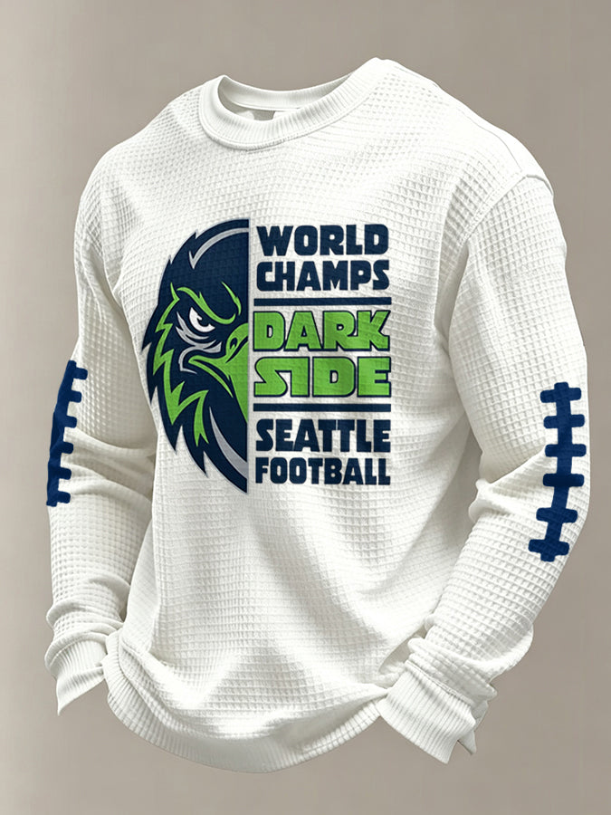 Men'S Football Printed Waffle T-Shirt