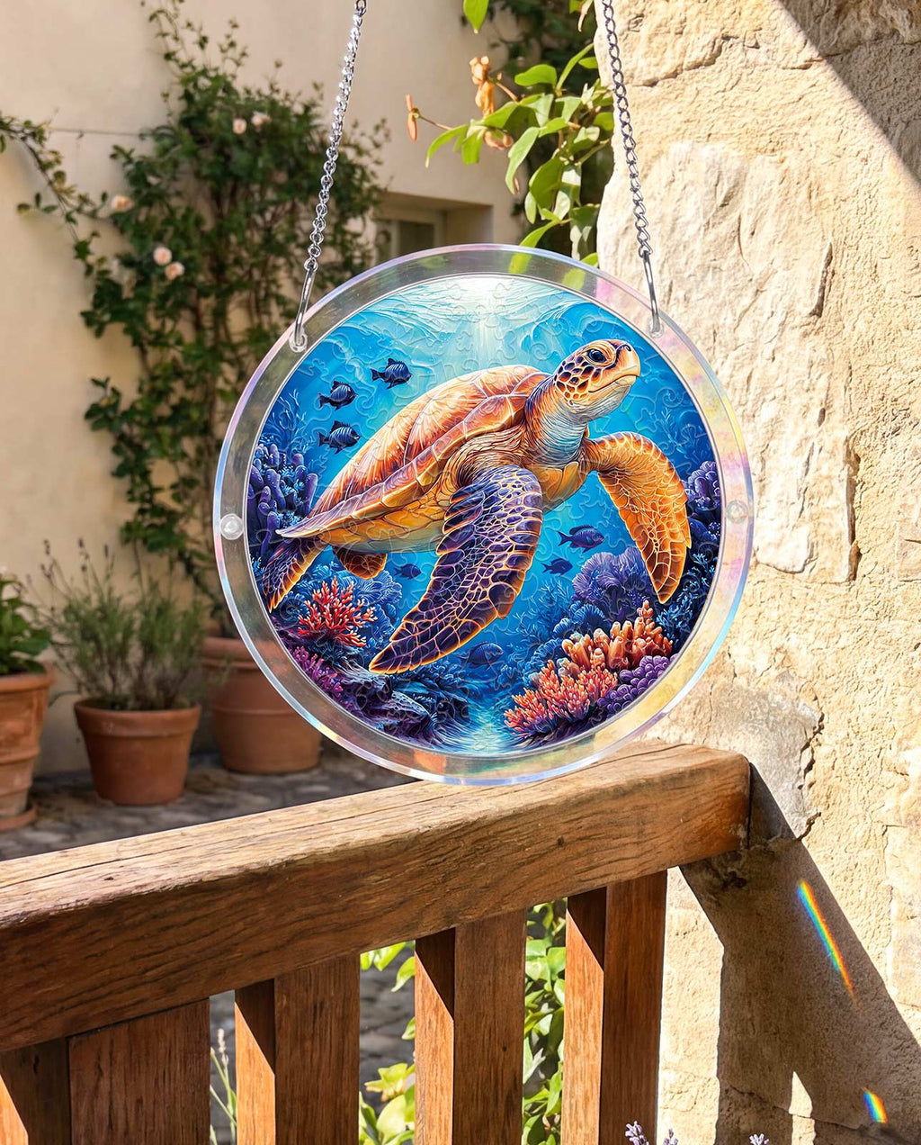 Acrylic Jigsaw Puzzle Suncatcher - Starsea Turtle