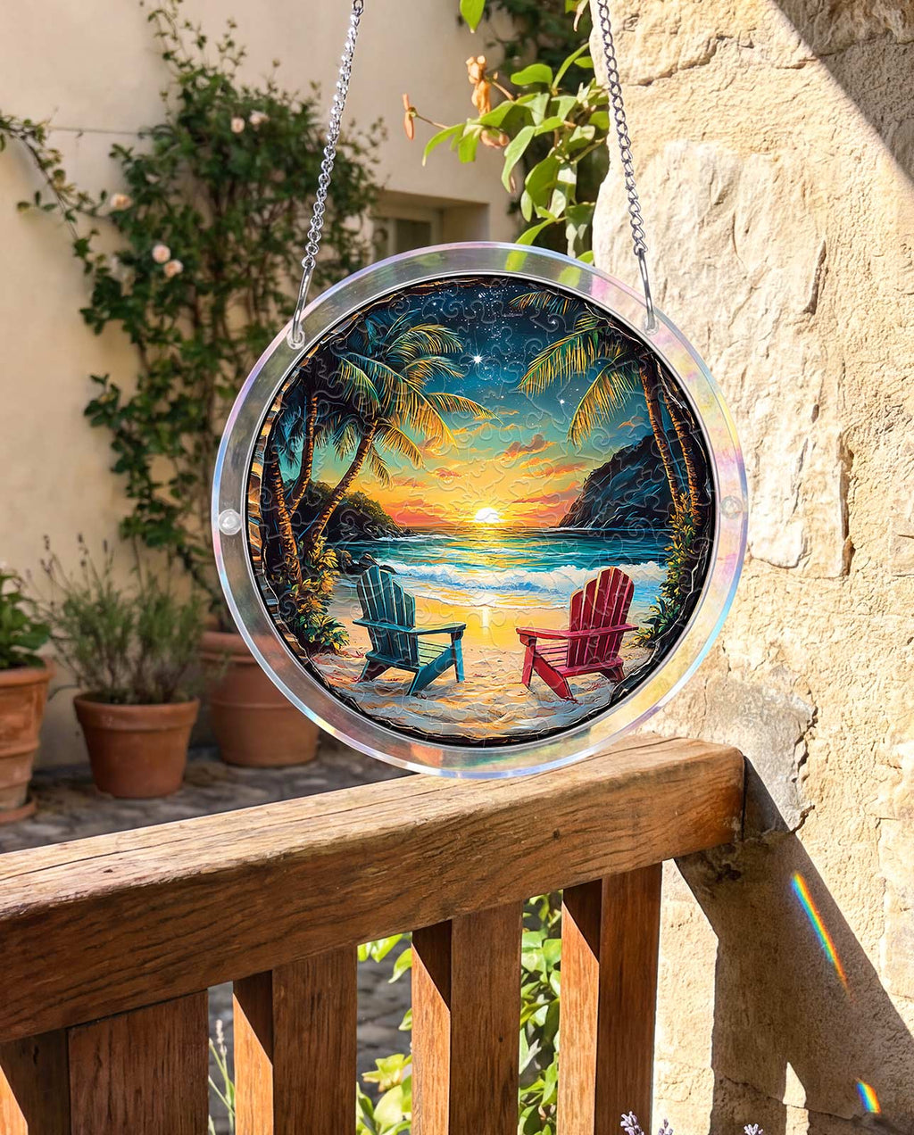 Acrylic Jigsaw Puzzle Suncatcher - Enchanted Shores