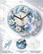 DIY Acrylic Puzzle Clock Kit - Winter Snowy Owls
