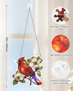 Acrylic Jigsaw Puzzle Suncatcher - Magnolia Cardinal