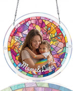 Personalized Acrylic Suncatcher - Rosy Ties of Love