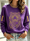 Women's Retro Rugby Round Neck Sports Shirt