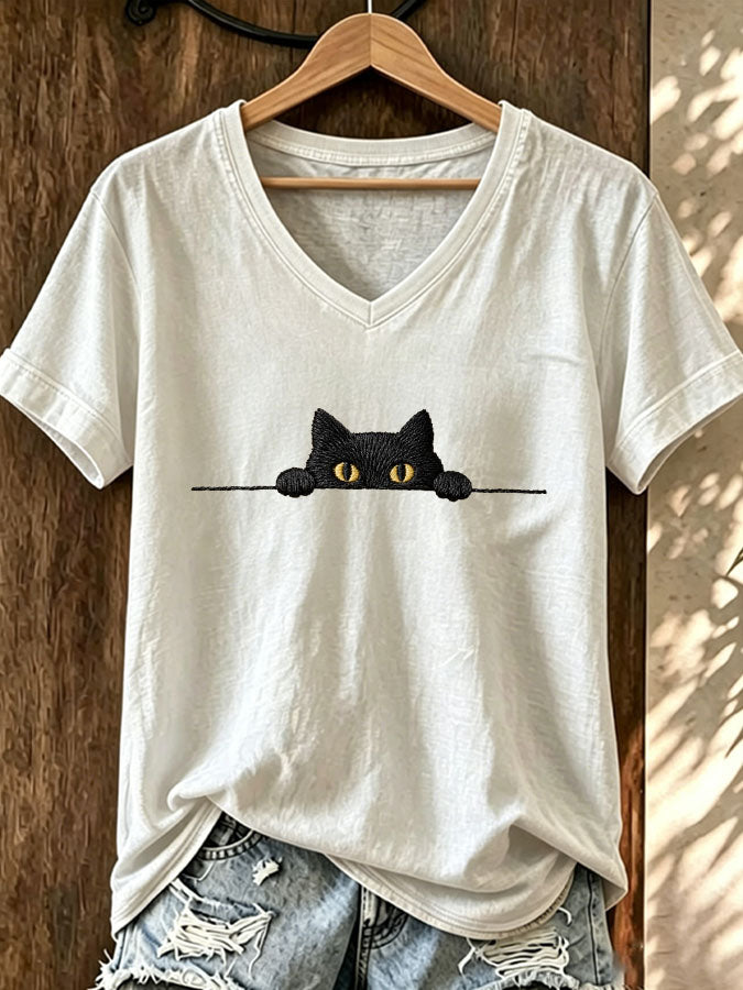 Women's Cute Cat T-shirt