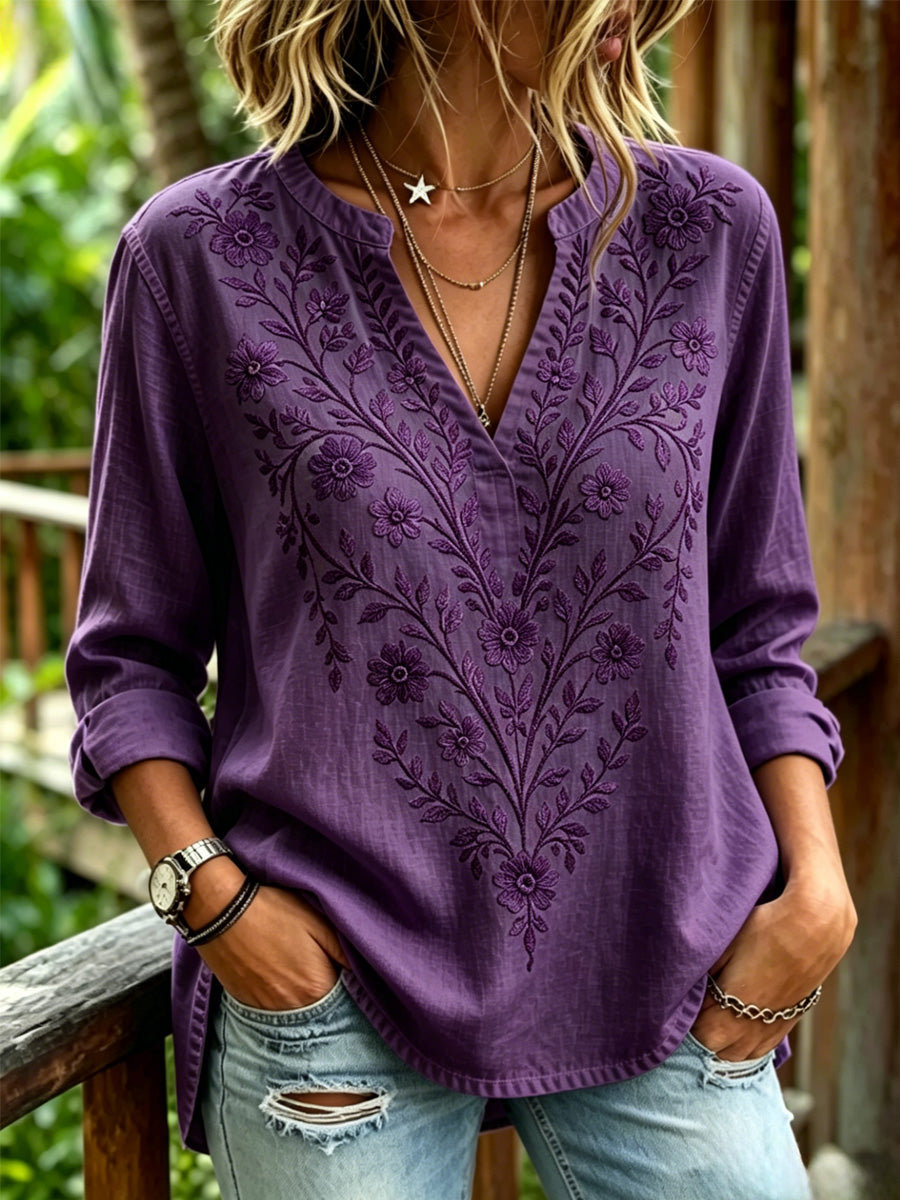 Women's Casual Floral Print Top