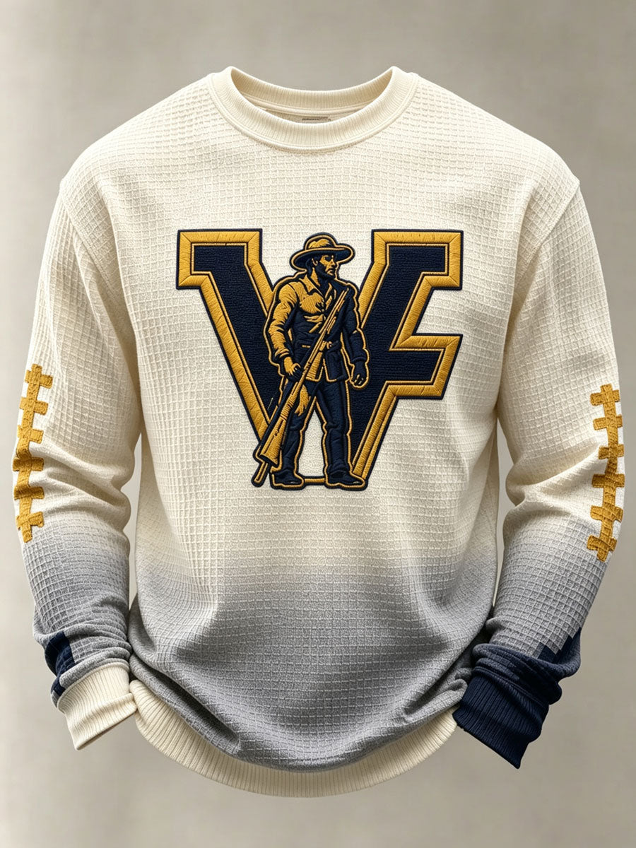 Men'S Football Printed Waffle T-Shirt