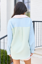 Marlow Multi Stripe Button Up Top FINAL SALE