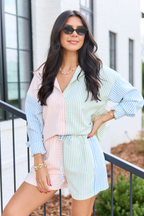 Marlow Multi Stripe Button Up Top FINAL SALE