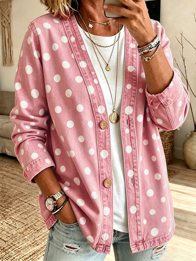 Women'S Printed Casual Cardigan