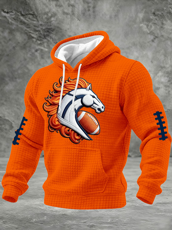 Men'S Football Printed Casual Hoodie