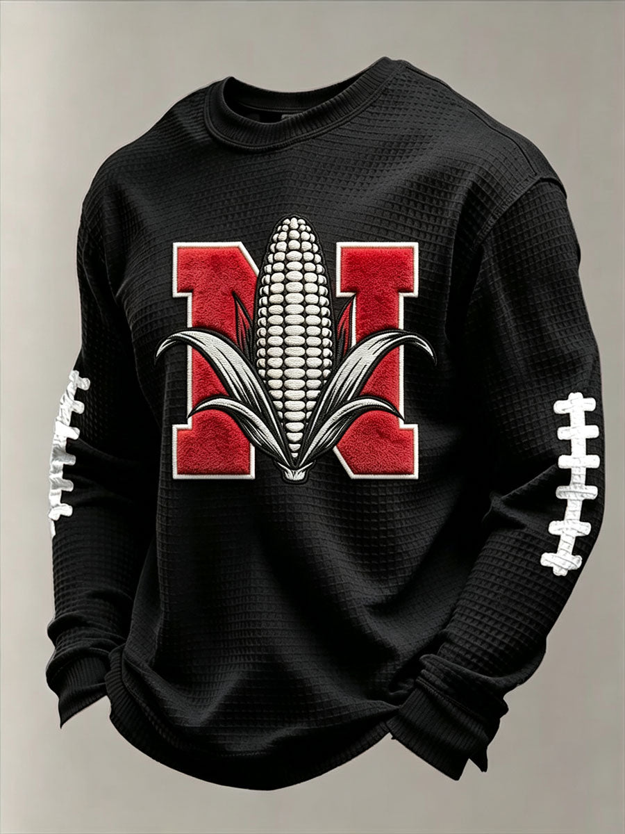 Men's Rugby Pattern Waffle T-shirt