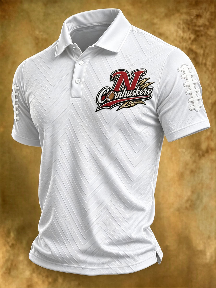 Men'S Football Fan Printed Polo Shirt