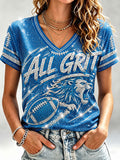 Women'S Football Print Short-Sleeve T-Shirt