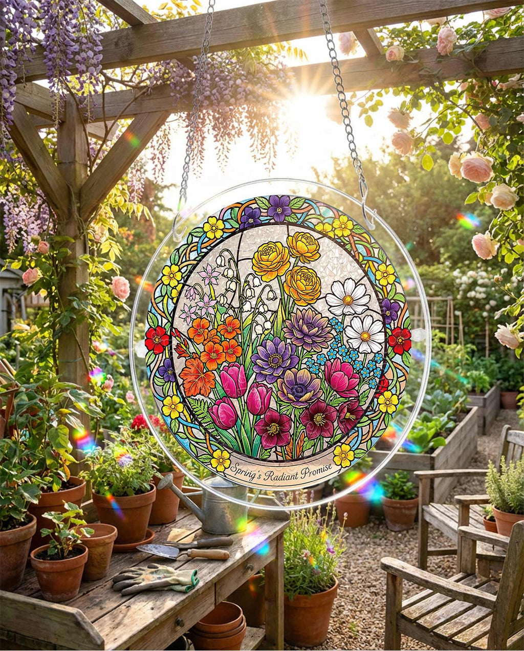 Acrylic Jigsaw Puzzle Suncatcher - Spring鈥檚 Radiant Promise