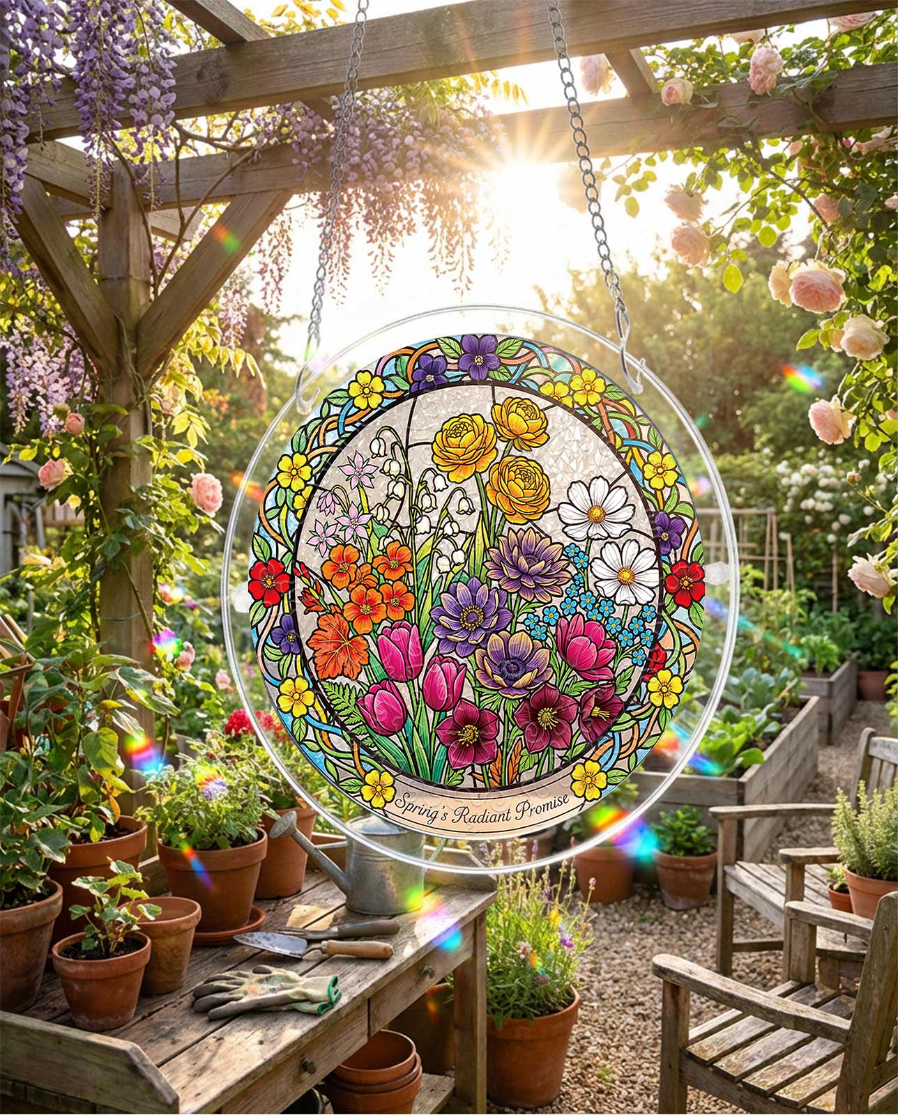 Acrylic Jigsaw Puzzle Suncatcher - Spring鈥檚 Radiant Promise