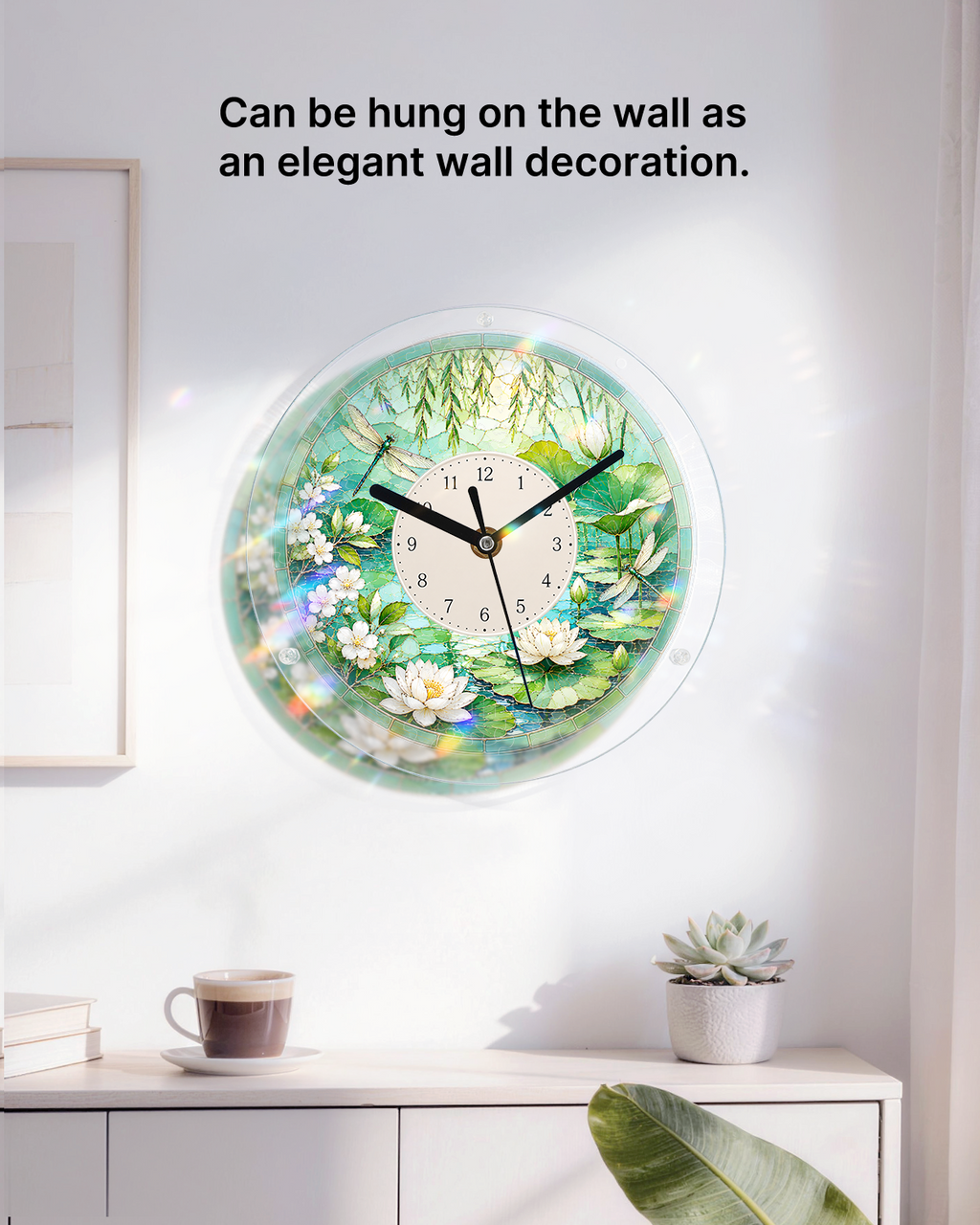 DIY Acrylic Puzzle Clock Kit - Summer Lotus Pond