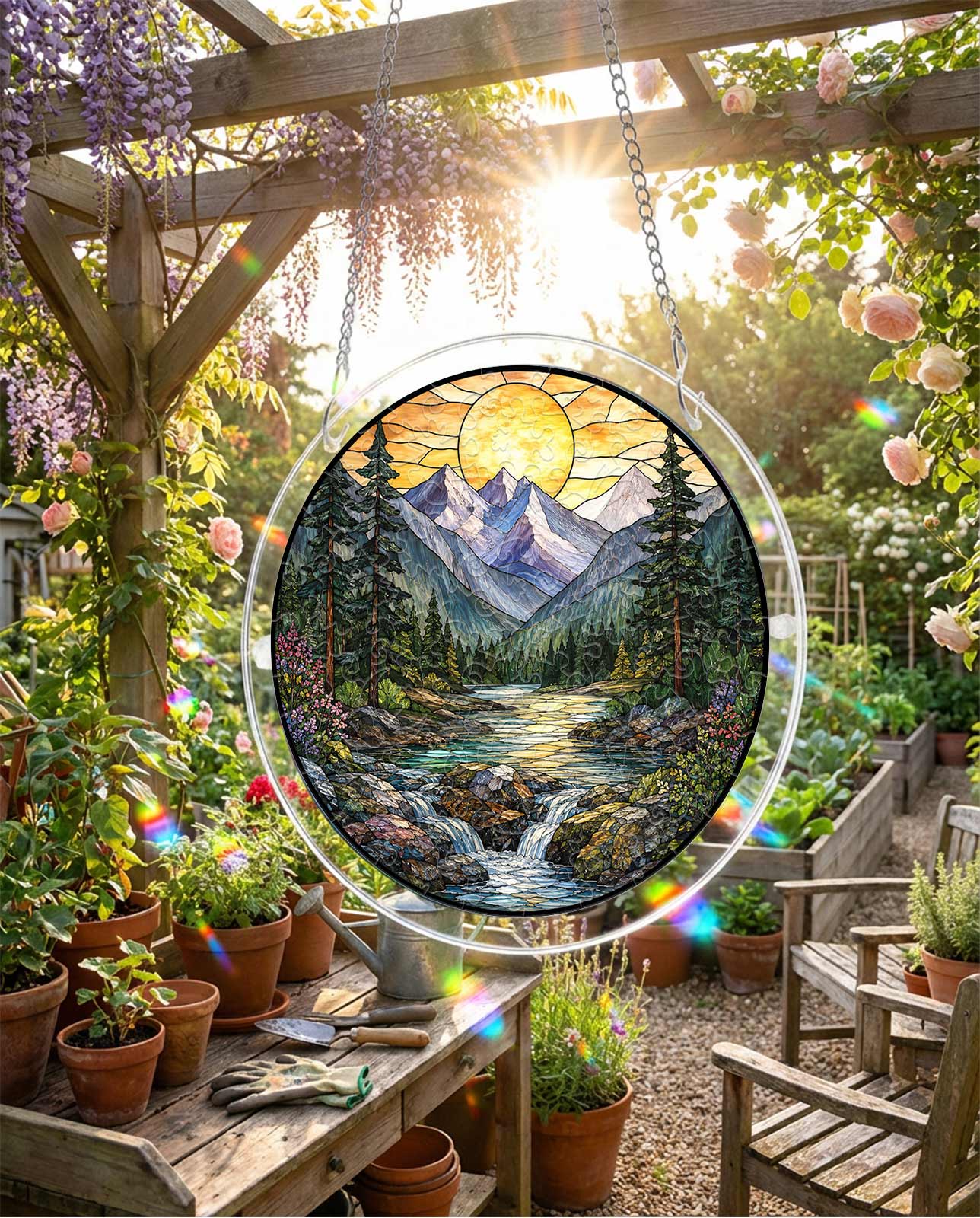 Acrylic Jigsaw Puzzle Suncatcher - Golden Valley