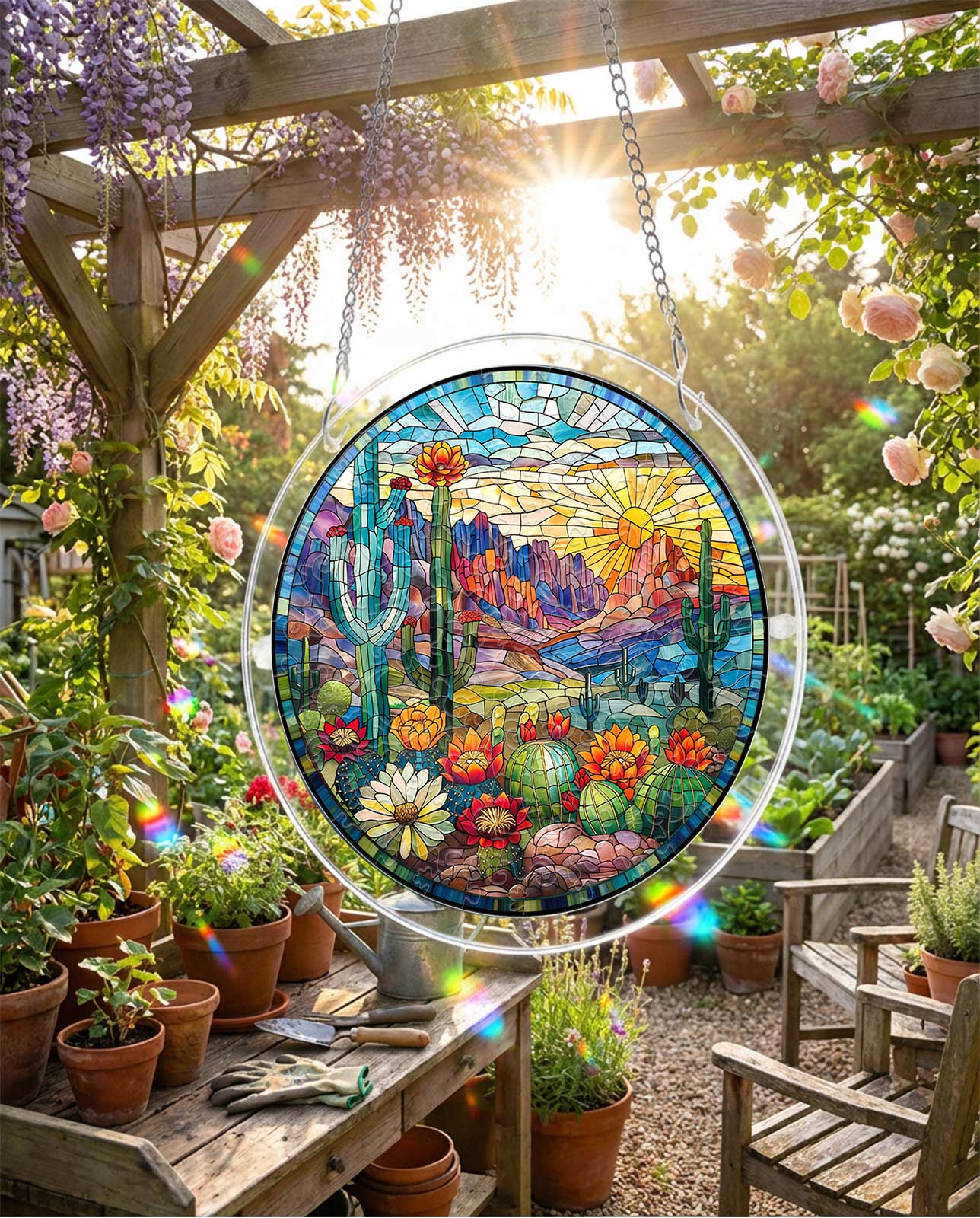 Acrylic Jigsaw Puzzle Suncatcher - Wilderness Bloom
