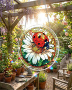 Acrylic Jigsaw Puzzle Suncatcher - Ladybug on Daisy