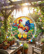 Acrylic Jigsaw Puzzle Suncatcher - Golden Dawn Rooster