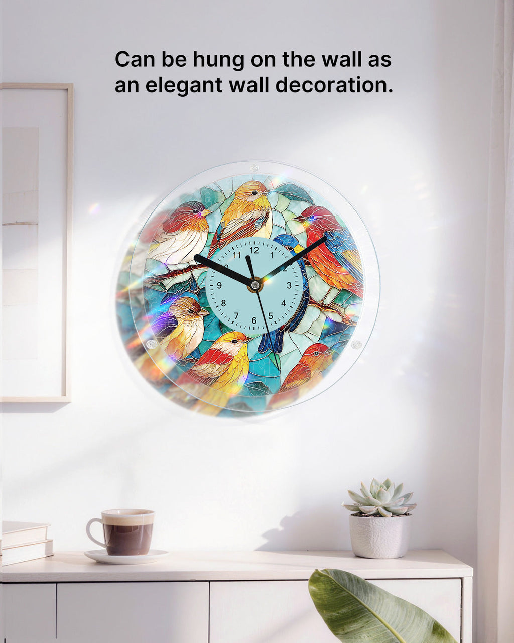 DIY Acrylic Puzzle Clock Kit - Birds in Harmony