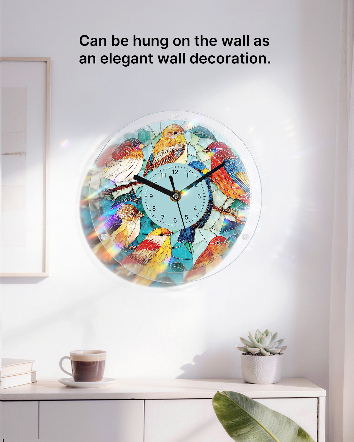 DIY Acrylic Puzzle Clock Kit - Birds in Harmony