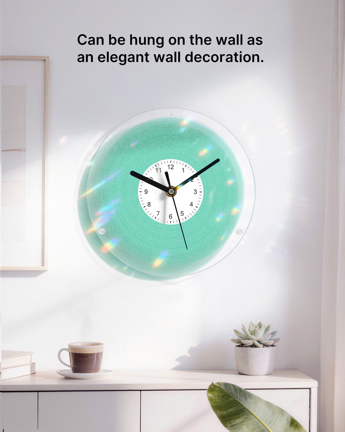 DIY Acrylic Puzzle Clock Kit - Fresh Green