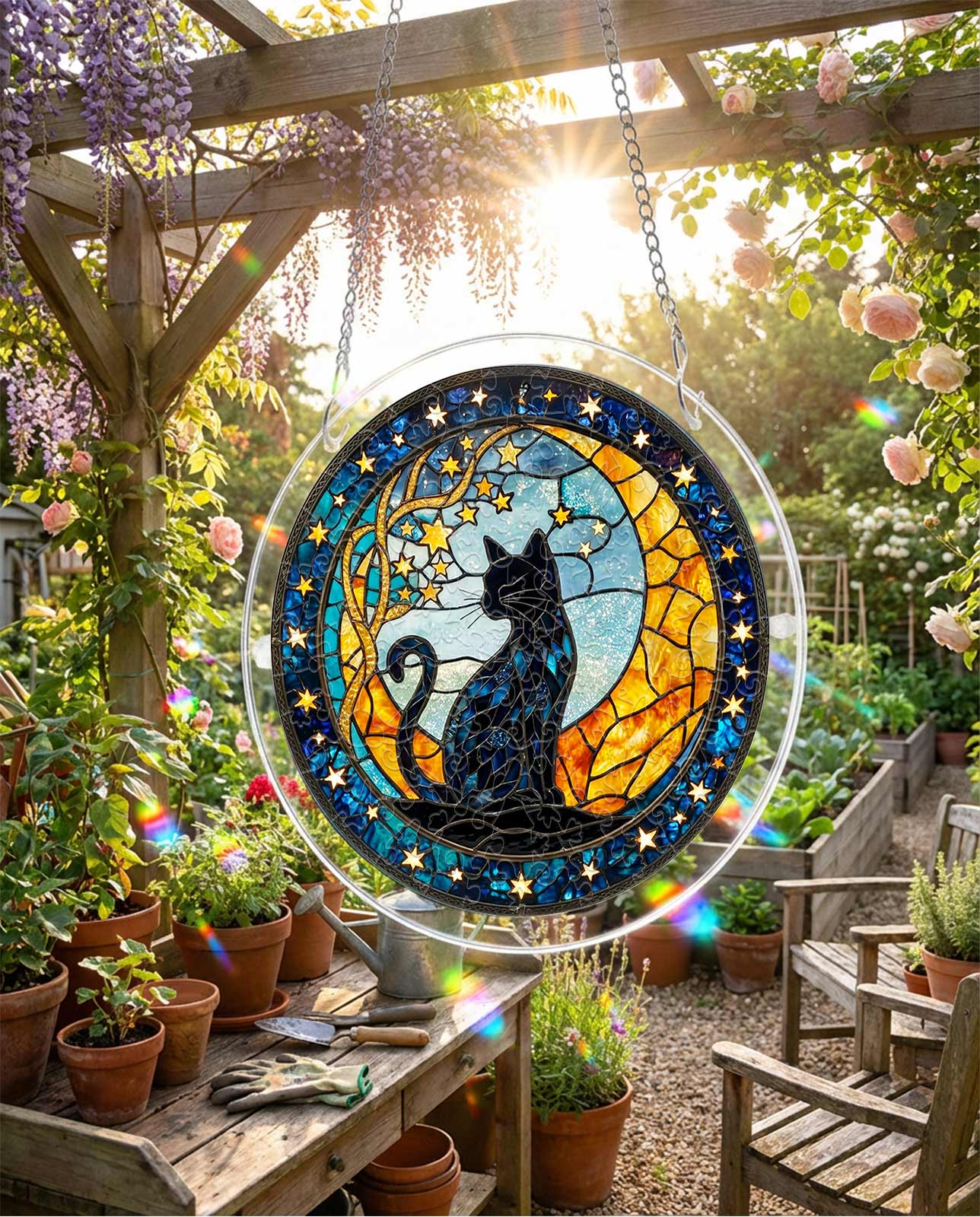 Acrylic Jigsaw Puzzle Suncatcher - Selene鈥檚 Cat