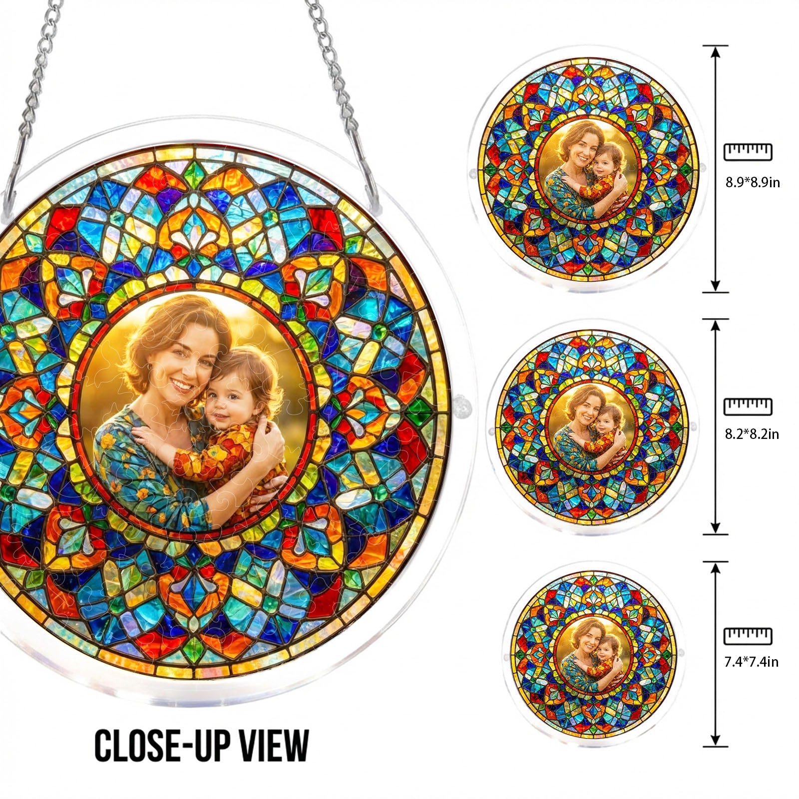 Personalized Acrylic Suncatcher - Halo of Devotion