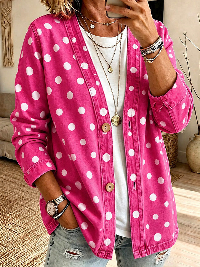 Women'S Printed Casual Cardigan