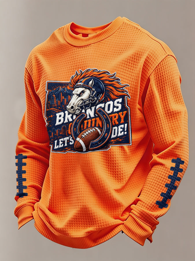 Men'S Football Fans Printed Waffle T-Shirt