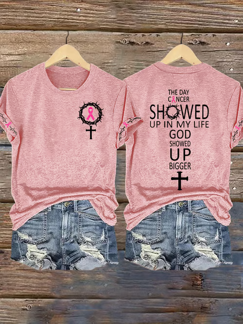Women's Breast Cancer Awareness  Print Tee
