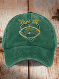 Unisex Football Washed Vintage Printed Baseball Cap