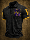Men'S Retro Football Polo Shirt