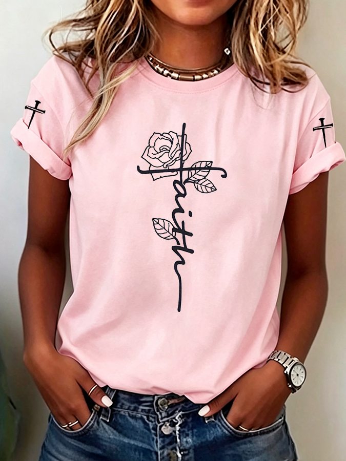 Women's Breast cancer awareness Printed Casual T-Shirt