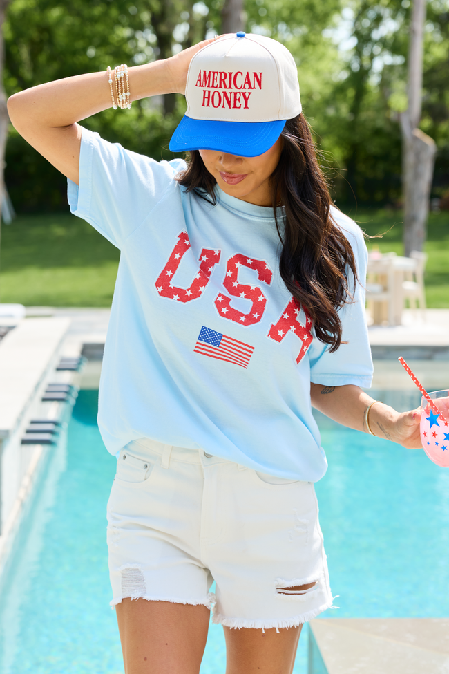 American Honey Blue Trucker Hat FINAL SALE