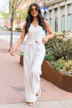 Haven White Eyelet Lace Vest FINAL SALE