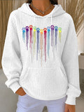Women'S Dog Paw Heart Printed Hoodie