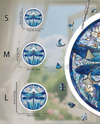 Acrylic Jigsaw Puzzle Suncatcher - Moonlit Dragonfly