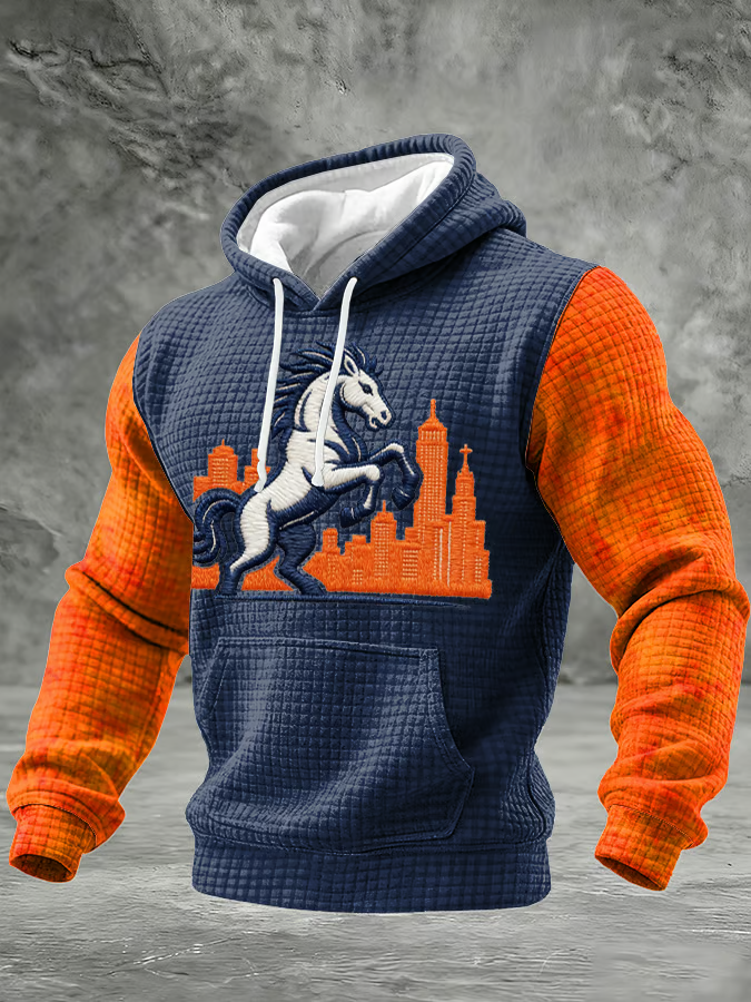 Men'S casual Printed Hooded Sweatshirt